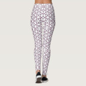 Geometrische Leggings van de Valentijn van maroon- (Achterkant)