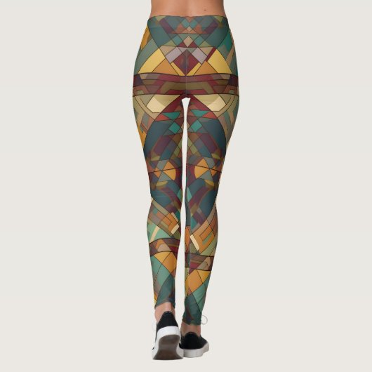 Geometrische leggings van gebrandschilderd glas (Achterkant)