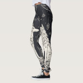 Geometrische Leggings voor zwarte en witte wolven (Links)