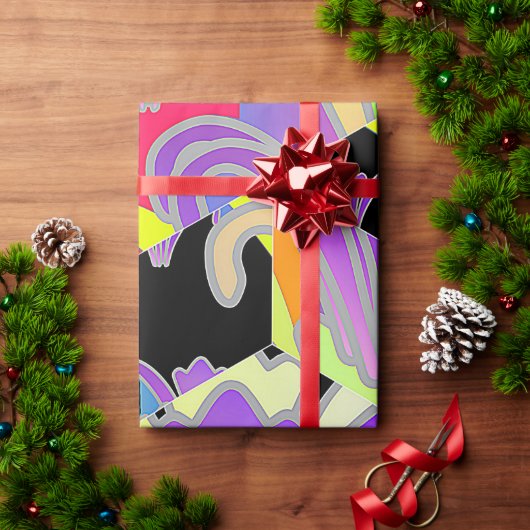 Geometrische lelies cadeaupapier (Feestdagen Geschenken)