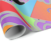 Geometrische lelies cadeaupapier (Rol Hoek)