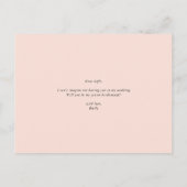 Geometrische lente bloemen junior bruidsmeisje kaa uitnodiging briefkaart (Achterkant)