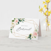 Geometrische lente-bloemen zullen je mijn Bridesma Kaart (Gele Bloem)