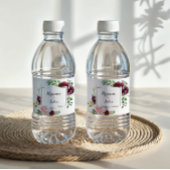 Geometrische lente bloemenkalligrafie bruiloft waterfles etiket