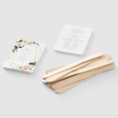 Geometrische lente Romance bruiloft programma fan Handwaaier (Niet-gemonteerd)