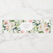 Geometrische lente Romance waterflesetiketten Waterfles Etiket (Enkel label)