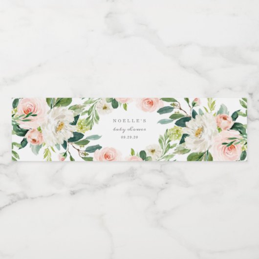 Geometrische lente Romance waterflesetiketten Waterfles Etiket (Enkel label)