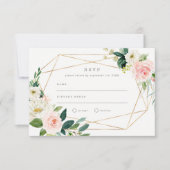 Geometrische Lente Romantische Trouw RSVP Kaart (Voorkant)