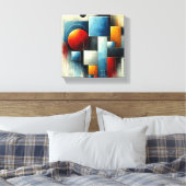 geometrische levendigheid canvas afdruk (Insitu (Slaapkamer))