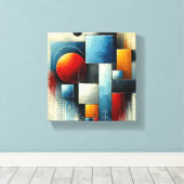 geometrische levendigheid canvas afdruk (Insitu (Houten vloer))