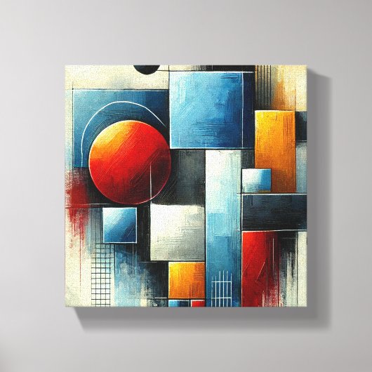 geometrische levendigheid canvas afdruk (Voorkant)