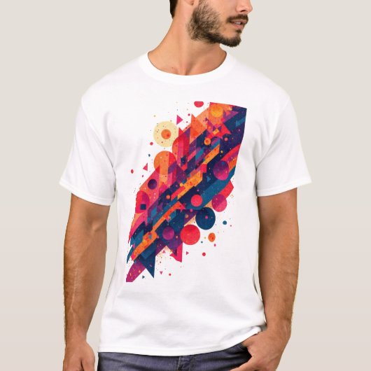 geometrische levendigheid t-shirt (Voorkant)
