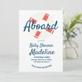 Geometrische Levensreddingsring Nautilus Baby Show Kaart (Staand voorkant)