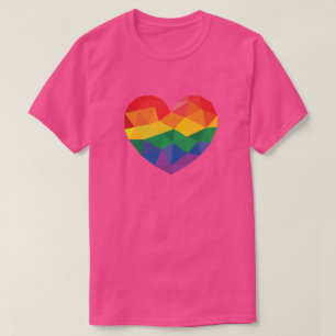 Geometrische LGBT Pride Heart T-shirt