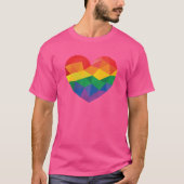 Geometrische LGBT Pride Heart T-shirt (Voorkant)