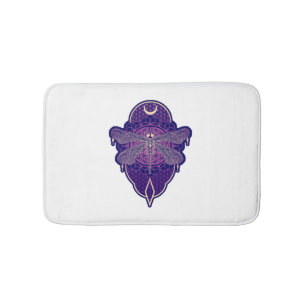 Geometrische libel Mandala Life Flower Symbool Badmat