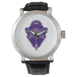 Geometrische libel Mandala Life Flower Symbool Horloge