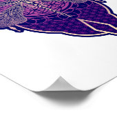 Geometrische libel Mandala Life Flower Symbool Poster (Hoek)