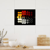 Geometrische lichtdoorlatend fractaal Poster (Keuken)