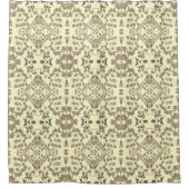 GEOMETRISCHE LICHTGEEL EN BROEIKLEIDEN PATROON DOUCHEGORDIJN (Voorkant)