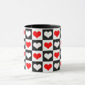 Geometrische liefde hart patroon ontwerp mok (Midden)