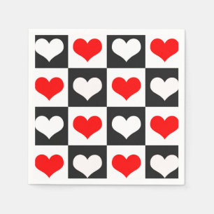 Geometrische liefde hart patroon ontwerp servet