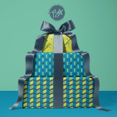 Geometrische liefde harten, stippen en chevron str inpakpapier vel