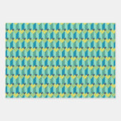 Geometrische liefde in Citron, Blauwgroen, Navy Inpakpapier Vel (Voorkant)