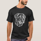 Geometrische lijn Art Anatolische Herder Hond Kang T-shirt (Voorkant)