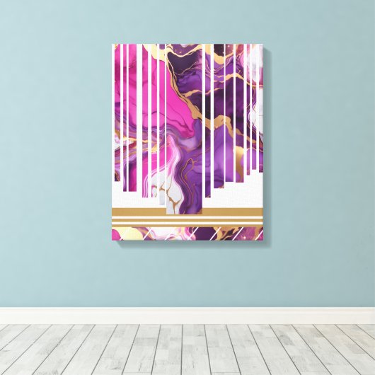 Geometrische lijn minimalistisch Abstract marmer Canvas Afdruk (Insitu (Houten vloer))