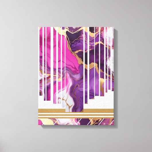 Geometrische lijn minimalistisch Abstract marmer Canvas Afdruk (Voorkant)