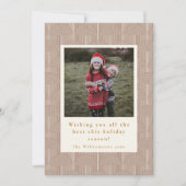  geometrische lijnen 2 foto kerst verticaal feestdagenkaart (Voorkant)