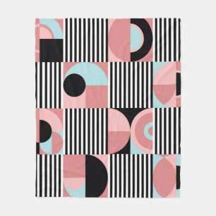 Geometrische lijnen, kleurrijke vormen mozaïek. fleece deken