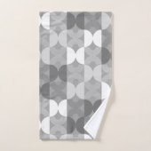Geometrische lijnen Mid Century moderne 50s grijs Bad Handdoek (Handdoek)