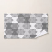 Geometrische lijnen Mid Century moderne 50s grijs Bad Handdoek (Handdoek)
