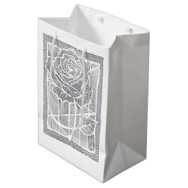 Geometrische Lijnkunst Roos Botanische Papieren Ca Medium Cadeauzakje