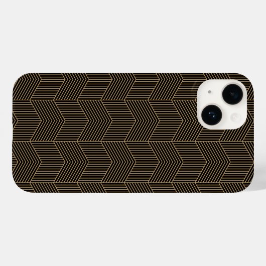 Geometrische lijnminimalistisch patroonbruin Case-Mate iPhone case (Achterkant (horizontaal))