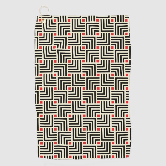 Geometrische lijnpatronen golfhanddoek (Voorkant)