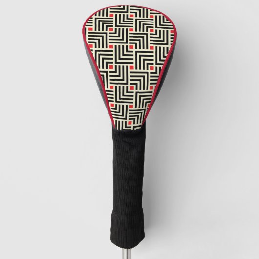 Geometrische lijnpatronen golfheadcover (Voorkant)