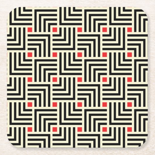 Geometrische lijnpatronen kartonnen onderzetters (Voorkant)