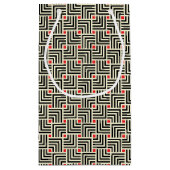 Geometrische lijnpatronen klein cadeauzakje (Achterkant)