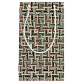 Geometrische lijnpatronen klein cadeauzakje (Voorkant)