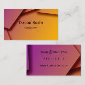 Geometrische lijntrendy modern visitekaartje (Voorkant / Achterkant)