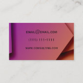 Geometrische lijntrendy modern visitekaartje (Achterkant)