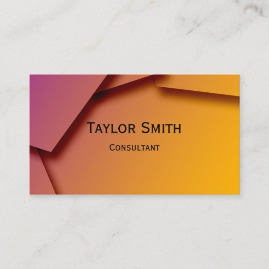 Geometrische lijntrendy modern visitekaartje (Voorkant)
