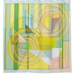 Geometrische Lijnvormen Douchegordijn