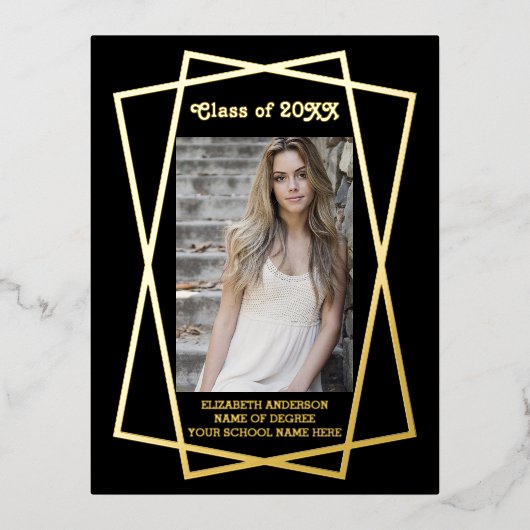 Geometrische Lijst Afstuderen Aankondiging (Voorkant)