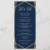 Geometrische Lijst bruiloft Menu (Voorkant)