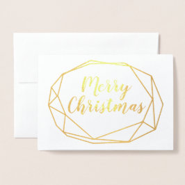 Geometrische Lijst kerstfoto Foto Folie Kaarten