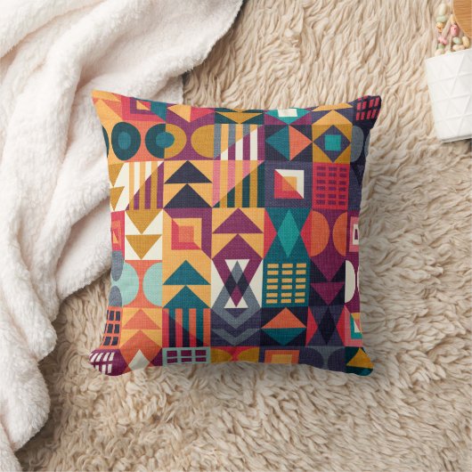 Geometrische Lijsten 4 Kussen (Deken)